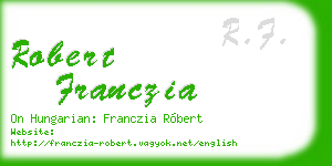 robert franczia business card