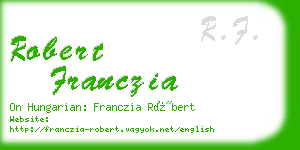 robert franczia business card